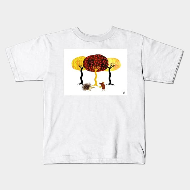 A hedgehog and his friend Kids T-Shirt by lucamendieta